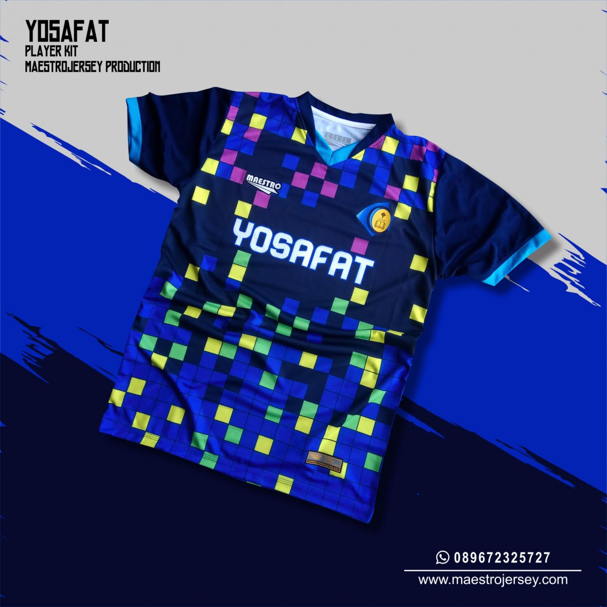 Jersey futsal keren motif mosaikJersey futsal keren motif mosaik